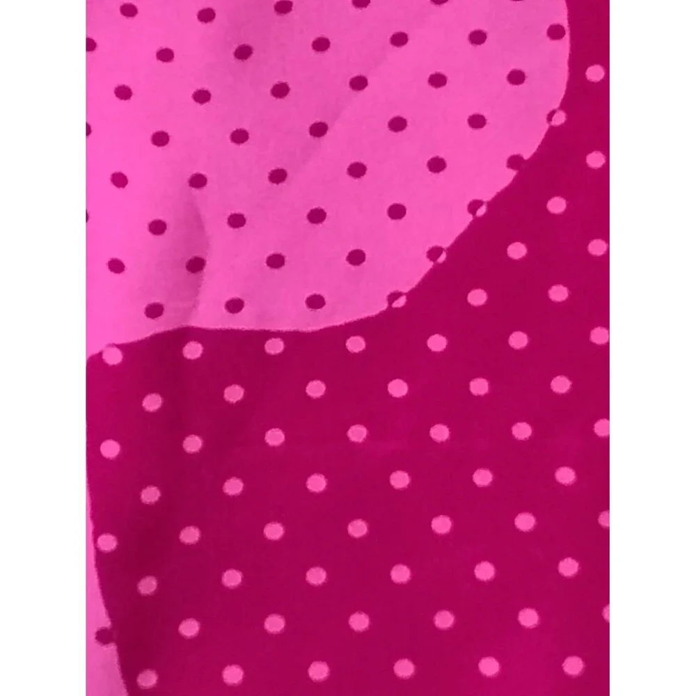 NWT Anne Klein 100% Silk Polka Dot Lion Scarf Breast Cancer Awareness